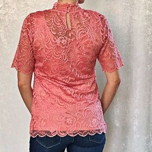 NWOT.  Isaac Mizrahi lace top